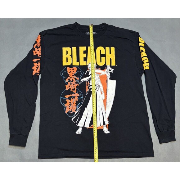 Bleach Long Sleeve Shirt Mens Large Silhouette Styled Ichigo Solem Stance - Picture 3 of 7